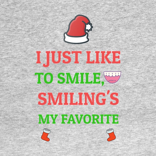 I Just Like To SMILE, SMILING'S My Favorite, Elf, Funny Christmas by NooHringShop